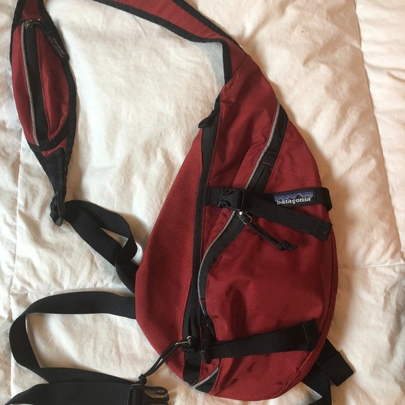 Patagonia Handbags - Patagonia One Strap Sling Bag - Red and Black